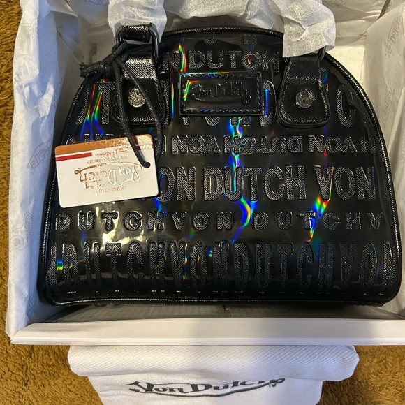 Von Dutch black mirror bowling ball bag - Picture 4 of 11